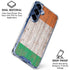 Ireland Flag Dark Wood Galaxy S25 Clear Case